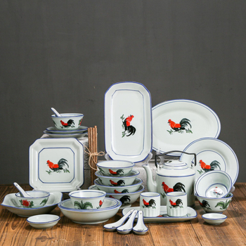 Porcelanska okrugla zdjela s prugastim uzorkom, mikrovalno otporna, tiskano logo