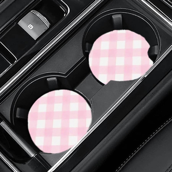 Автомобилна подложка за чаши, кръгла, стъкло, карикатурен дизайн, първокласно качество, без захранване