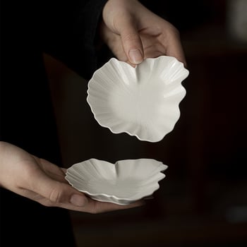 Zhenni керамична подложка за чаши – термоизолираща чайна подложка с печатано лого, модерен минималистичен дизайн