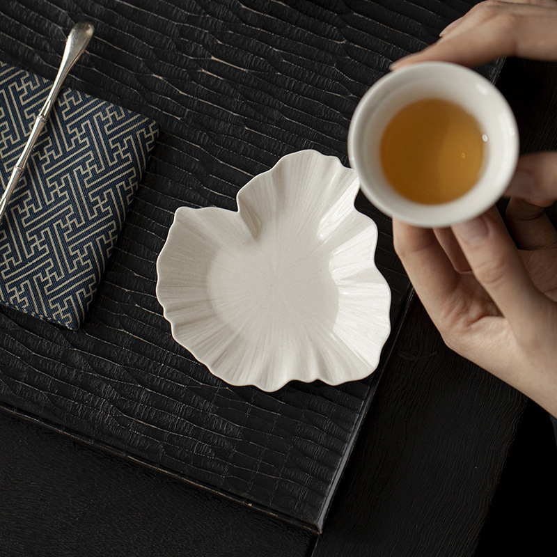 Zhenni керамична подложка за чаши – термоизолираща чайна подложка с печатано лого, модерен минималистичен дизайн