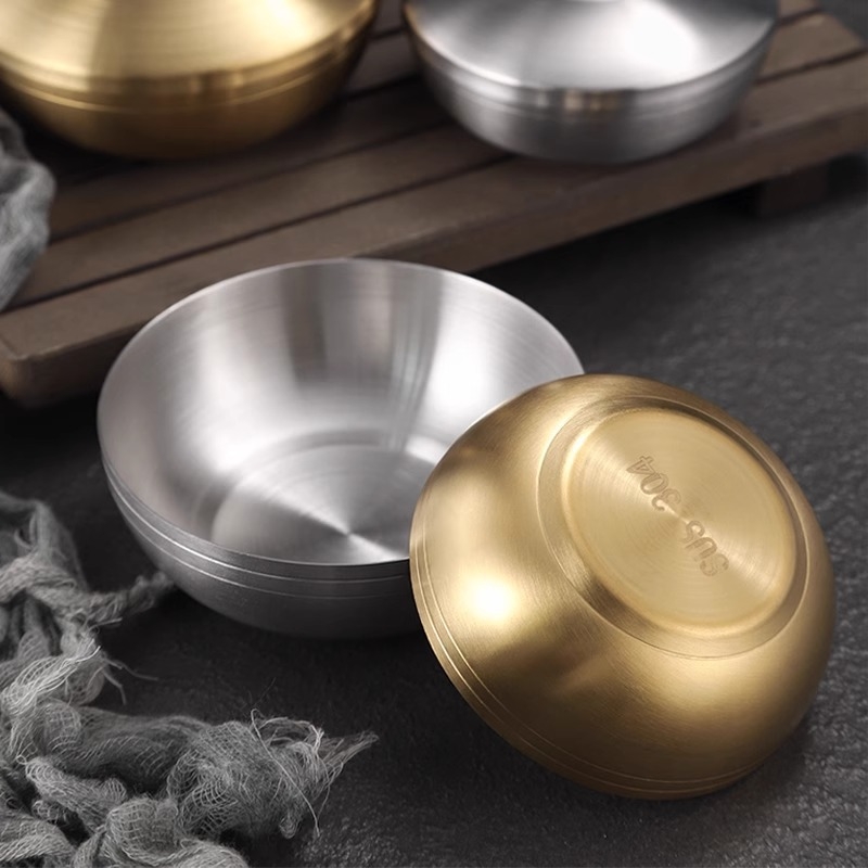 Vas din oțel inoxidabil 304, stil coreean, cu capac, cu un singur strat, finisaj periat, potrivit pentru sosuri și murături