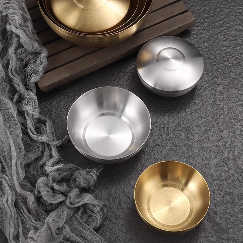 Vas din oțel inoxidabil 304, stil coreean, cu capac, cu un singur strat, finisaj periat, potrivit pentru sosuri și murături