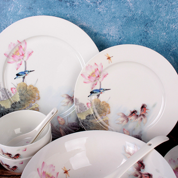 Set de vase din porțelan de oase, 29 piese, suprafață glazurată, compatibil cu microunde, ambalaj cadou