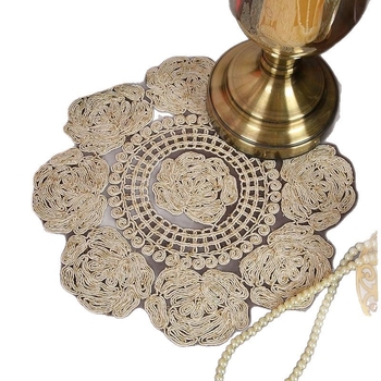 Set brodat de fețe de masă și suporturi pentru pahare, covoraș decorativ pentru vază, poliester, formă neregulată, stil chinezesc nou, premium