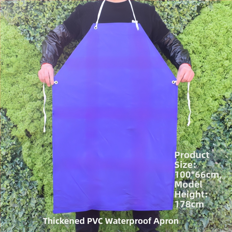 PVC zástera s rukávmi – vodeodolná, olejodolná, priehľadné matné rukávy, dĺžka 1.2 m