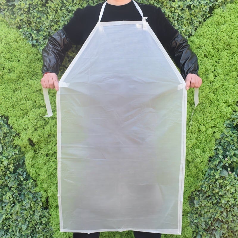 PVC pregača s rukavima – vodootporna, otporno na masnoće, prozirno matirane rukave, duljina 1.2 m