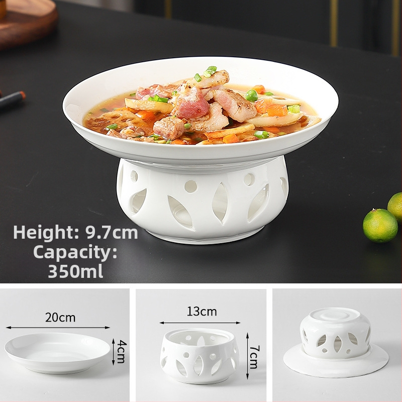 Keramička zdjela od bone china za grijanje hrane i očuvanje topline, nepravilnog oblika, sigurna u mikrovalnoj, završna obrada ispod glazure, za komercijalnu upotrebu
