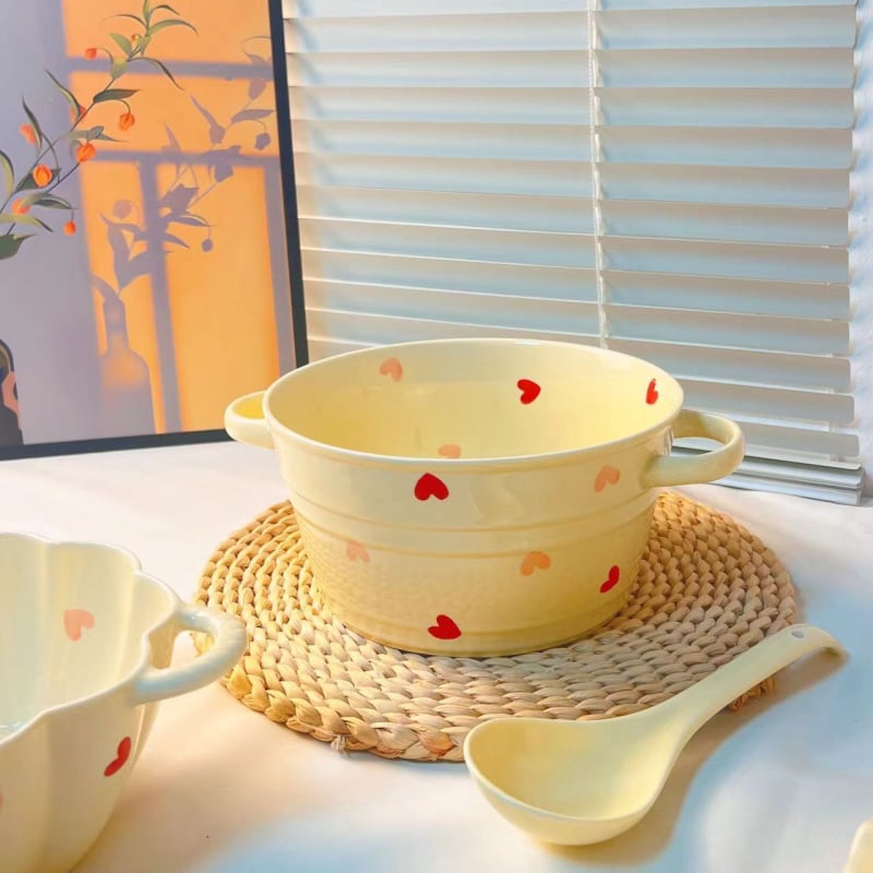 Porcelanska zdjela za juhu, mikrovalna sigurna, završna obrada glazura i pod-glazura, jednostavan stil