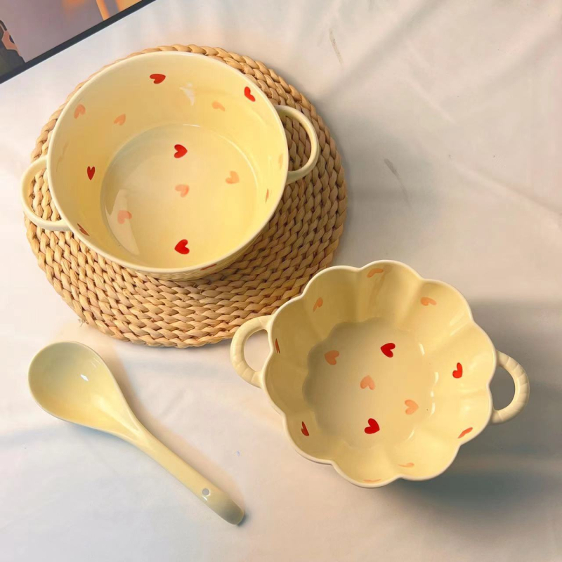 Porcelanska zdjela za juhu, mikrovalna sigurna, završna obrada glazura i pod-glazura, jednostavan stil