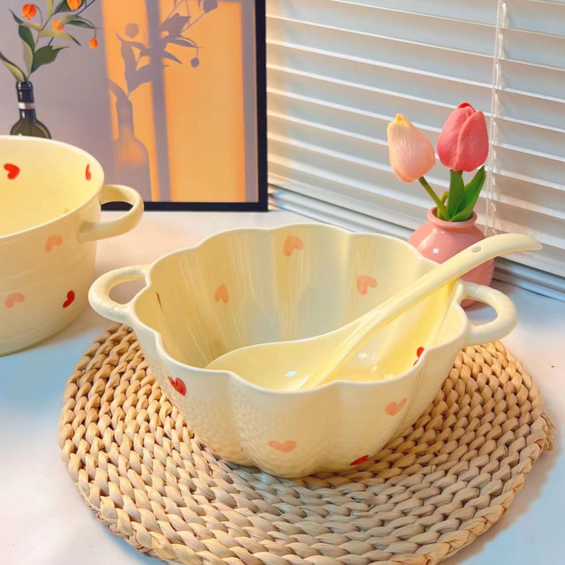 Porcelanska zdjela za juhu, mikrovalna sigurna, završna obrada glazura i pod-glazura, jednostavan stil