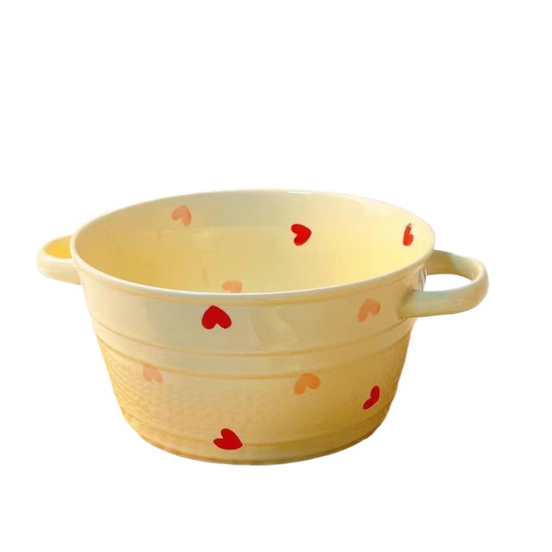 Porcelanska zdjela za juhu, mikrovalna sigurna, završna obrada glazura i pod-glazura, jednostavan stil