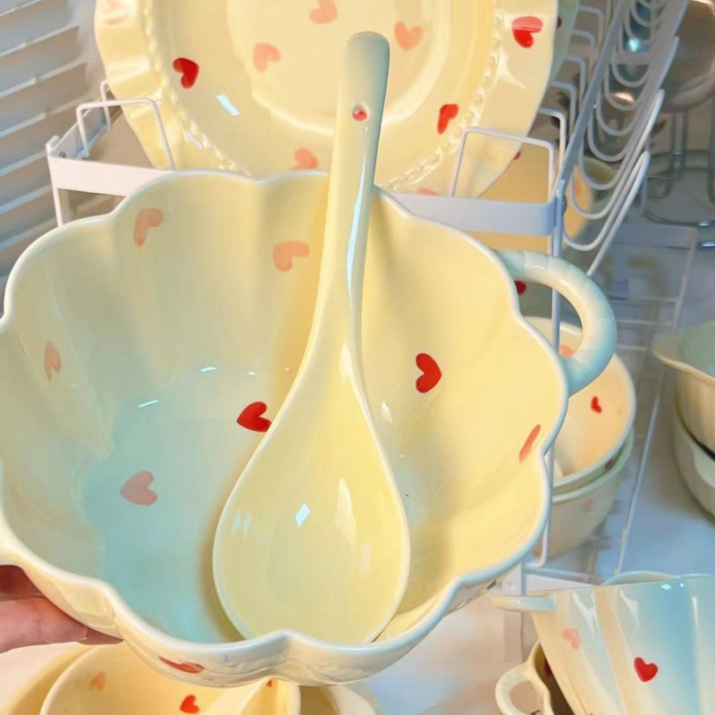Porcelanska zdjela za juhu, mikrovalna sigurna, završna obrada glazura i pod-glazura, jednostavan stil
