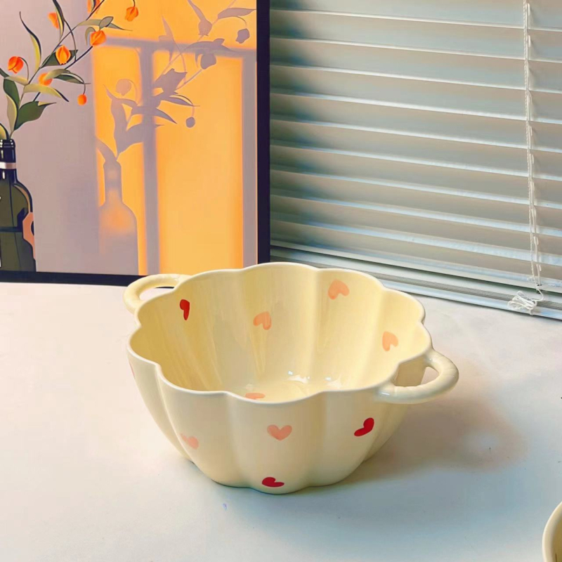 Porcelanska zdjela za juhu, mikrovalna sigurna, završna obrada glazura i pod-glazura, jednostavan stil