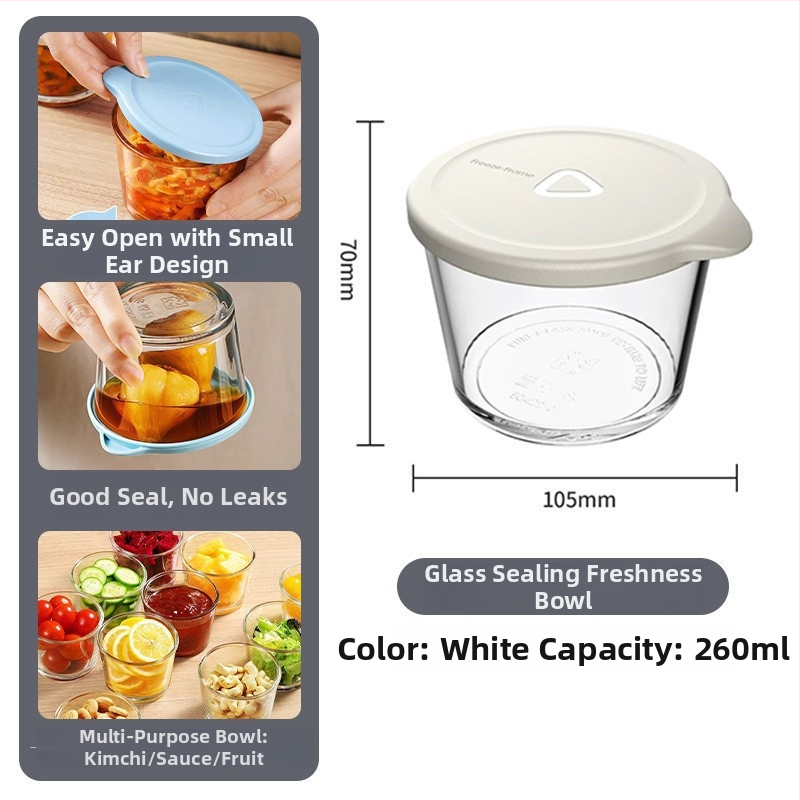 Sklenená nádoba na skladovanie s hermetickým uzáverom, nepriepustná, potravinárska kvalita, na zaváranie zeleniny, chladenie, zabraňuje miešaniu chutí, malá miska na zaváraniny
