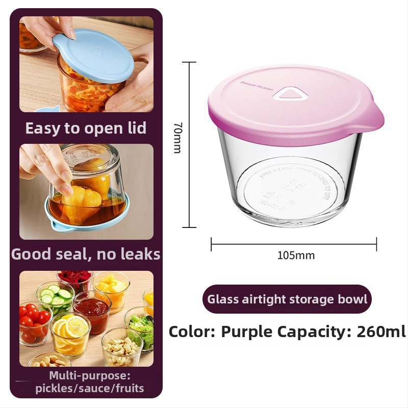 Sklenená nádoba na skladovanie s hermetickým uzáverom, nepriepustná, potravinárska kvalita, na zaváranie zeleniny, chladenie, zabraňuje miešaniu chutí, malá miska na zaváraniny