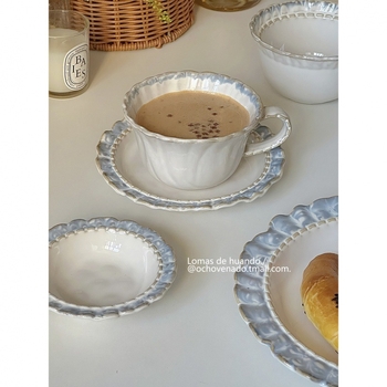 Porcelanski set zdjela i tanjura sa dimljenom glazurom, vintage dvorski stil, INS stil, pod-glas završetak, novi kineski stil