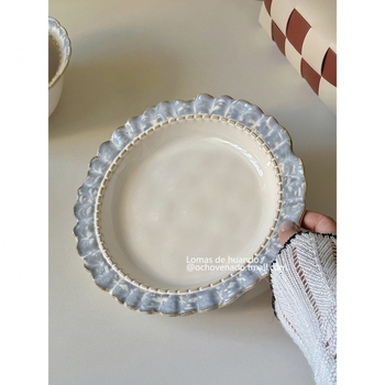 Porcelanski set zdjela i tanjura sa dimljenom glazurom, vintage dvorski stil, INS stil, pod-glas završetak, novi kineski stil