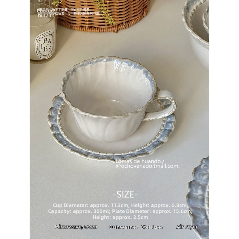 Porcelanski set zdjela i tanjura sa dimljenom glazurom, vintage dvorski stil, INS stil, pod-glas završetak, novi kineski stil