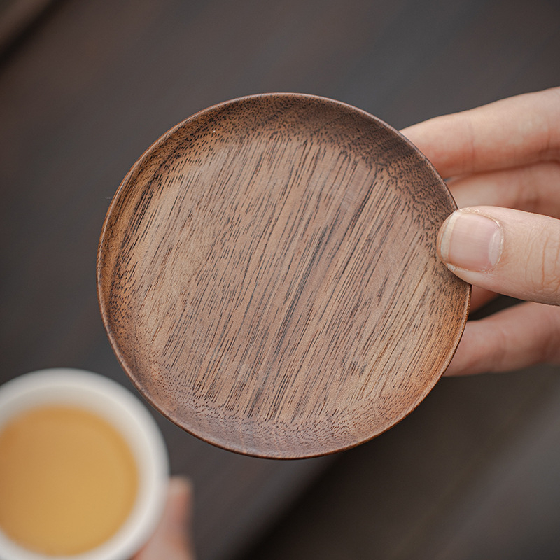 Podmetač za šalicu od orahovog drveta | Yixuan | Kineski stil | Lagani luksuz retro
