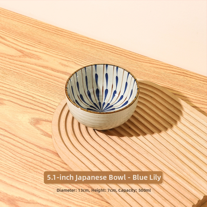 Porcelanska zdjela za rižu, kružnog oblika, uzorak biljaka i cvijeća, moderni minimalistički stil, pogodno za mikrovalnu, premium kvaliteta