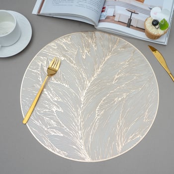 Șervete de masă rotunde din PVC, model uniform, lansare vară 2025, calitate de primă clasă