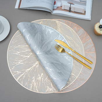 Șervete de masă rotunde din PVC, model uniform, lansare vară 2025, calitate de primă clasă
