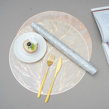 Șervete de masă rotunde din PVC, model uniform, lansare vară 2025, calitate de primă clasă