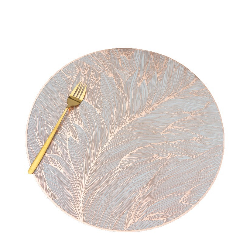 Șervete de masă rotunde din PVC, model uniform, lansare vară 2025, calitate de primă clasă