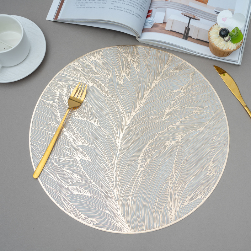 Șervete de masă rotunde din PVC, model uniform, lansare vară 2025, calitate de primă clasă