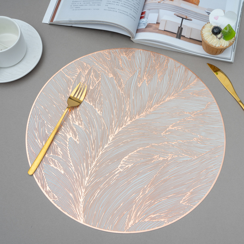 Șervete de masă rotunde din PVC, model uniform, lansare vară 2025, calitate de primă clasă