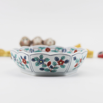 Porcelanska zdjela s cvjetnim uzorkom, nepravilnog oblika, mikrovalna sigurna, dopušta tiskanje logotipa