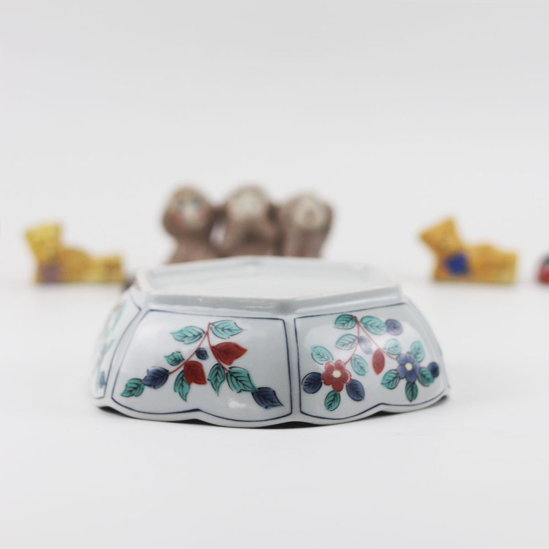 Porcelanska zdjela s cvjetnim uzorkom, nepravilnog oblika, mikrovalna sigurna, dopušta tiskanje logotipa