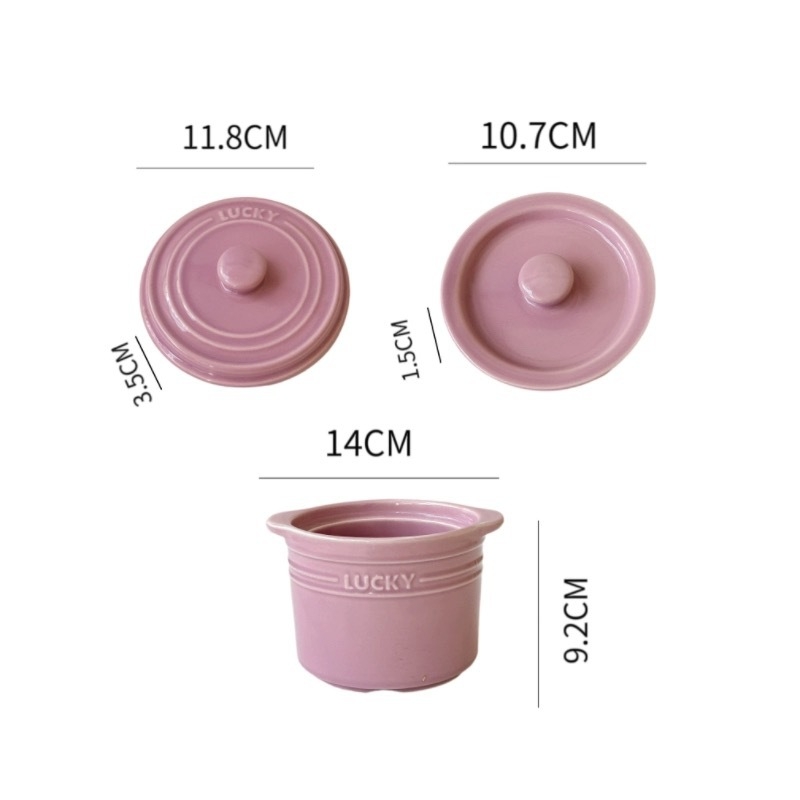 Vas ceramic pentru ouă la abur cu capac dublu – porție pentru o singură persoană, compatibil cu microunde, finisaj glazură monocrom