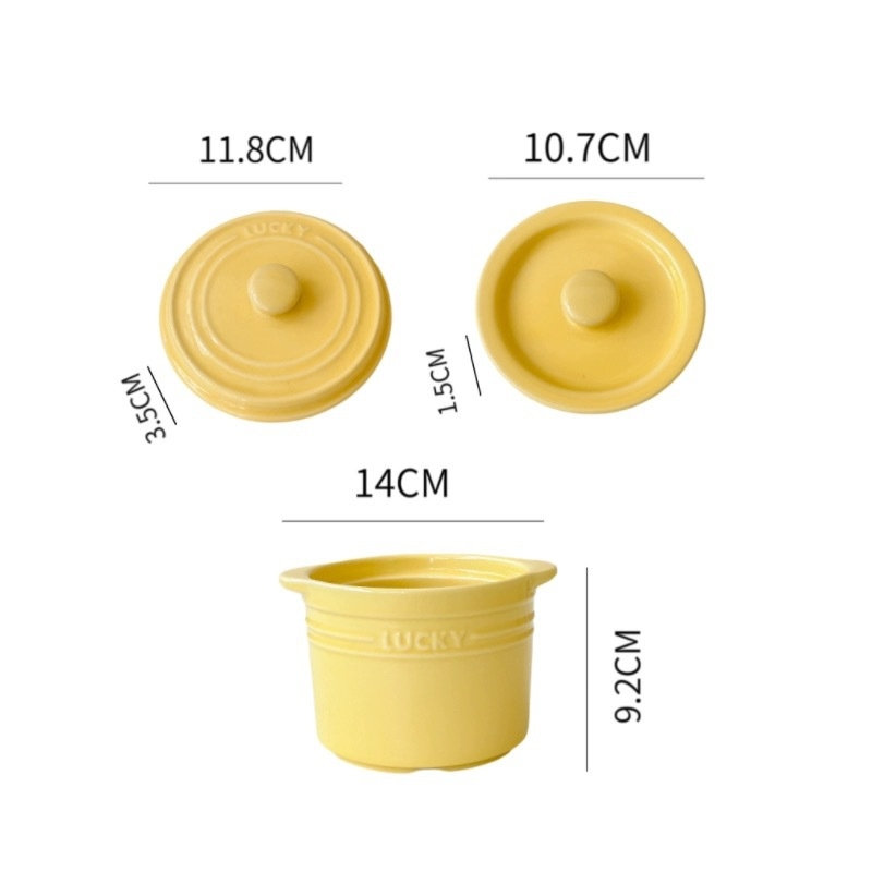 Vas ceramic pentru ouă la abur cu capac dublu – porție pentru o singură persoană, compatibil cu microunde, finisaj glazură monocrom