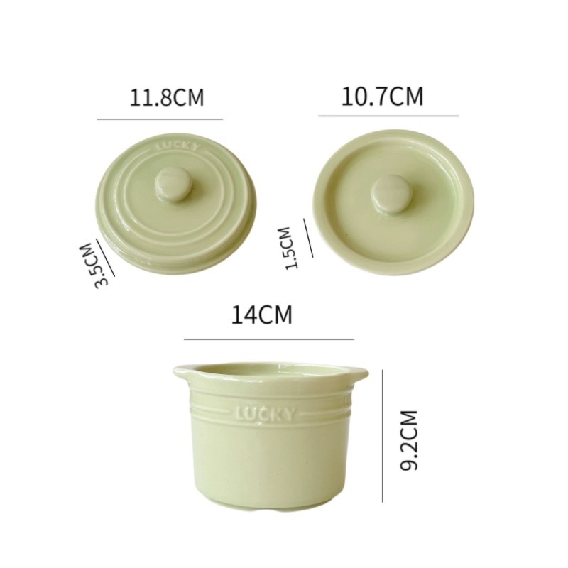 Vas ceramic pentru ouă la abur cu capac dublu – porție pentru o singură persoană, compatibil cu microunde, finisaj glazură monocrom