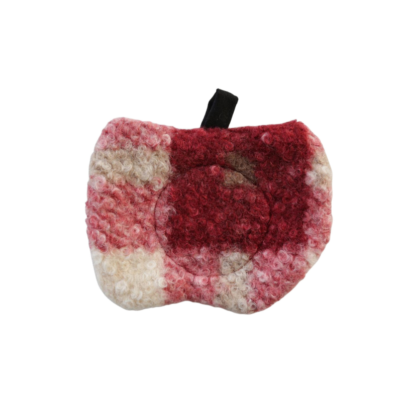 Podmetač za šalice u obliku jabuke, zimski platneni materijal, crtani uzorak, korejski stil INS, nepravilni oblik