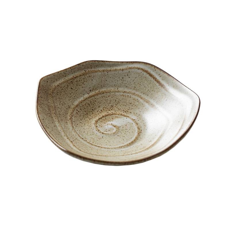 Porcelanska zdjela, stil laganog luksuza retro, jednobojni uzorak, mat glazura