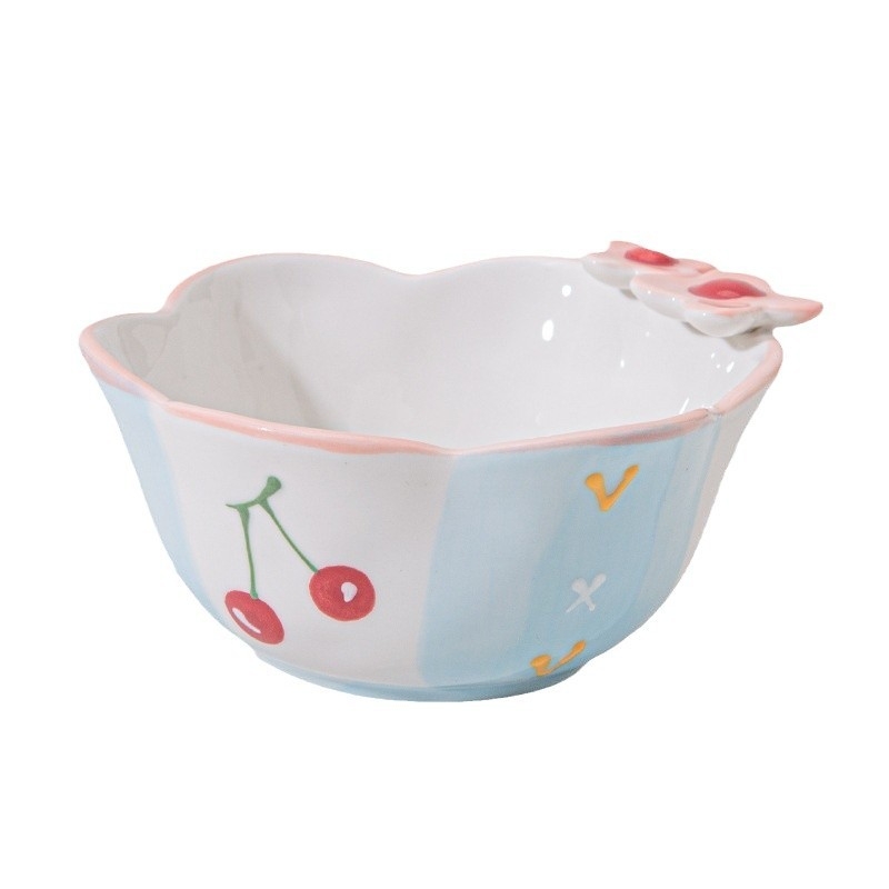 Porcelanska zdjela - nepravilan oblik, sladak stil, različiti podglazurni uzorci, pogodno za mikrovalnu pećnicu djeci