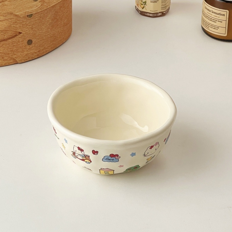 Porcelanski tanjur s ljubavnim motivom mačke i psa – duboki tanjur za doručak i tjesteninu, siguran za mikrovalnu, podglazurna zaštita, mogućnost prilagodbe