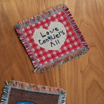 Suport de cană tricotat, stil Nordic, pătrat, din pânză, calitate de primă clasă