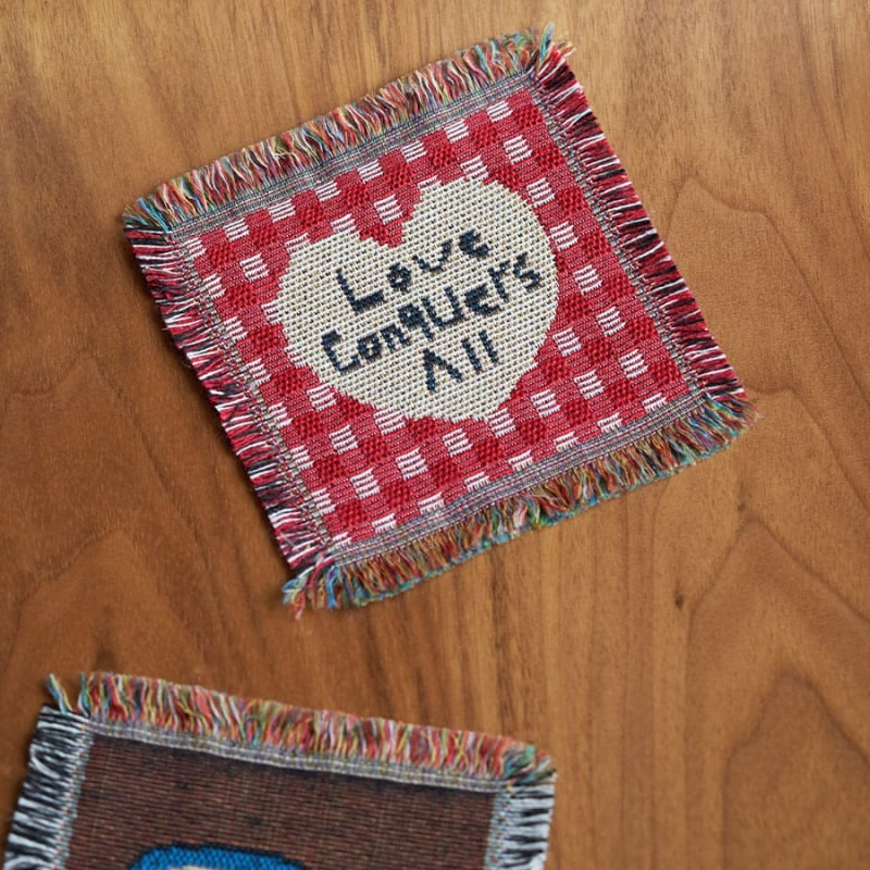 Suport de cană tricotat, stil Nordic, pătrat, din pânză, calitate de primă clasă