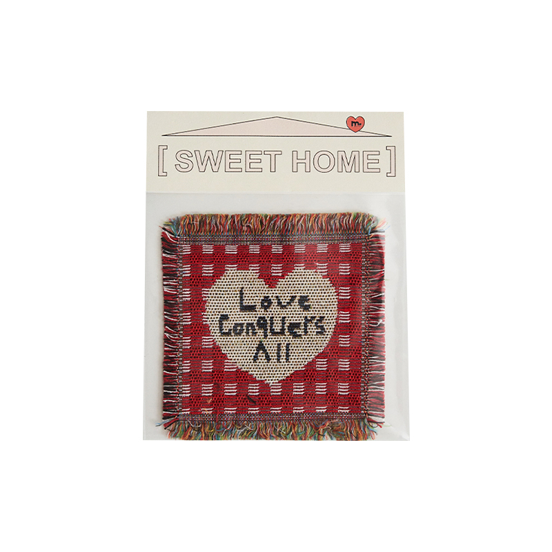 Suport de cană tricotat, stil Nordic, pătrat, din pânză, calitate de primă clasă