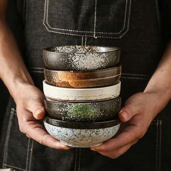 Bol de porțelan rotund — stil retro, finisaj sub glazură, imprimare logo, personalizabil