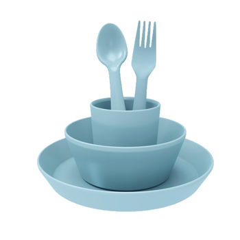 5 dalių kūdikių maisto rinkinys - minimalistinis stilius, ekologiškas ir biologiškai suyrantis, tinkamas nuo 6 mėnesių, pieno miltelių dėžutė su trimis skyriais