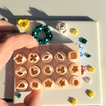 Молд за обици за DIY бижута - 0,2 мм мини разрез, мек керамичен материал, геометричен дизайн