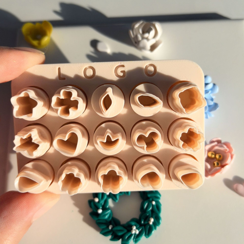 Молд за обици за DIY бижута - 0,2 мм мини разрез, мек керамичен материал, геометричен дизайн