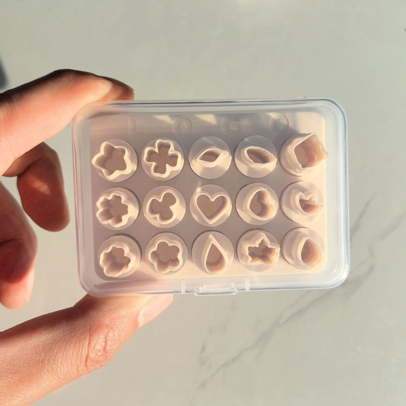 Молд за обици за DIY бижута - 0,2 мм мини разрез, мек керамичен материал, геометричен дизайн