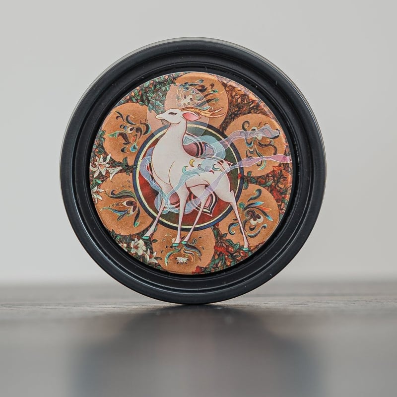 Tava rotundă de ceai din ceramică, suprafață absorbantă, model cerb, suport de ceai cu uscare rapidă