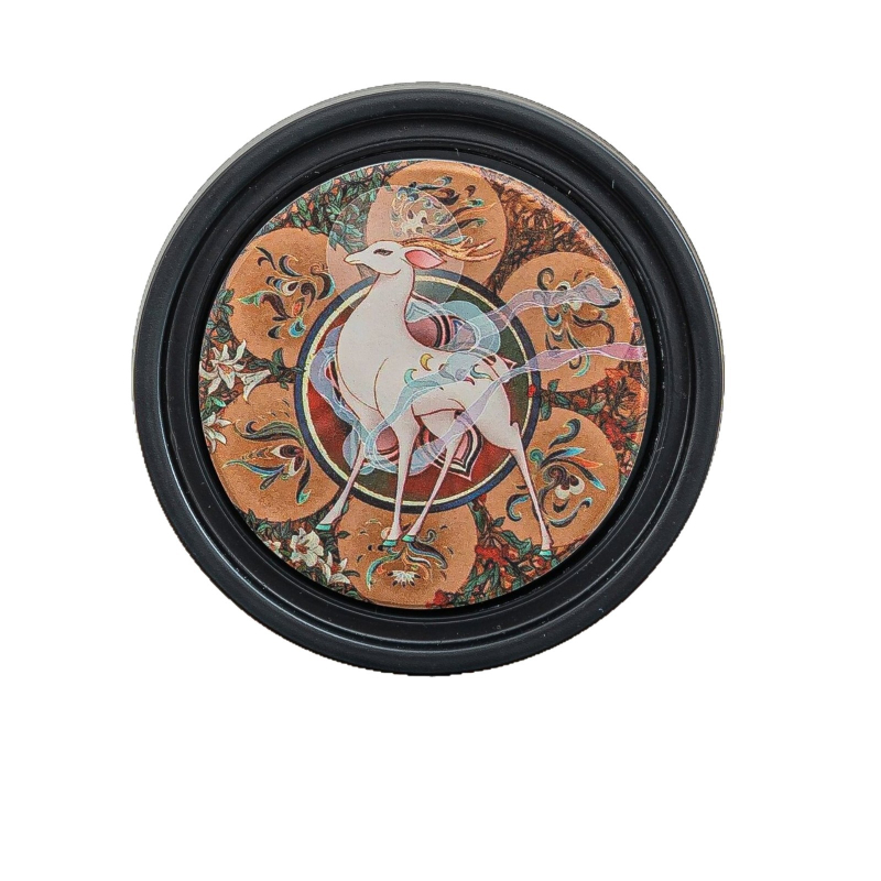 Tava rotundă de ceai din ceramică, suprafață absorbantă, model cerb, suport de ceai cu uscare rapidă