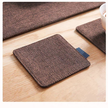 Suport pătrat din pânză pentru ceainic și ceai – placă izolatoare, impermeabil, pentru birou și casă, stil simplu, calitate premium